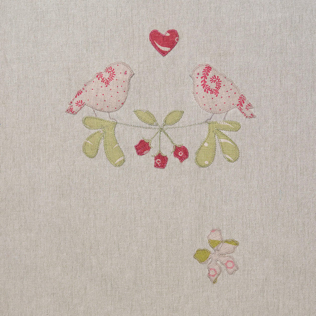 Large Returnable Sample of Applique Linen Love Birds