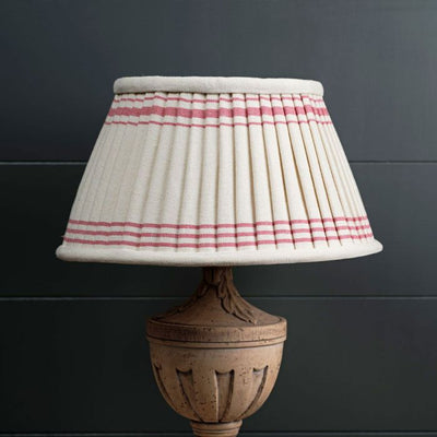 Ivory Rose Vintage Stripe 16&quot; Pleated Lampshade