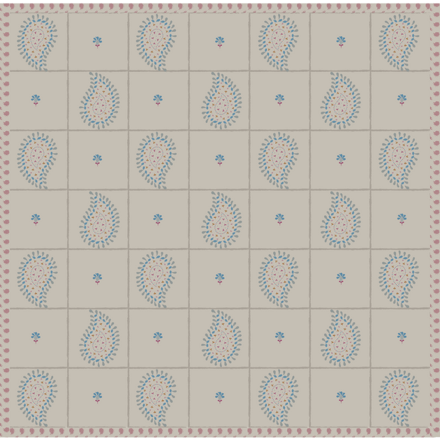 Smokey Blue Embroidered Malathi Quilt – King Size