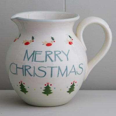 Medium Round Jug – Christmas Robin – Seconds