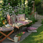 Rose Mika Large Seat Cushion with Tassels