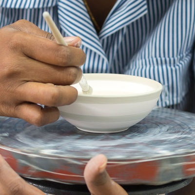 Blue Stripe Strawberry Mini Bowl/Teabag Holder