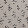 Small Sample of Charcoal Moonflower Natural Linen