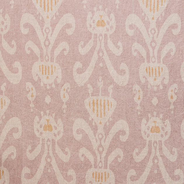 Hand-printed Dusky Pink Natasha Linen 2.7m (stonewashed) panel - 359PS