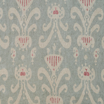 Hand-printed Smokey Blue Natasha Linen 2.7m (stonewashed) panel - 359BR