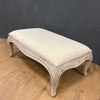Calico Covered Cabriole Leg Footstool