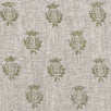 Hand-printed Olive Pomegranate Rustic Linen 3m (stonewashed) panel - 356G