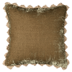 Olive Velvet Cushion