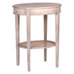Oval Table with Caned Shelf