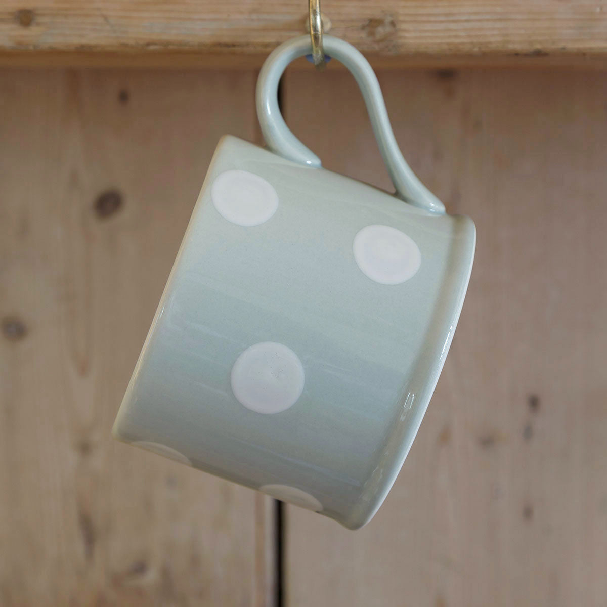 Blue White Spot Straight Mug – Seconds