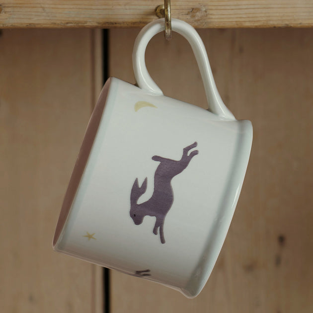 Charcoal Hares Straight Mug