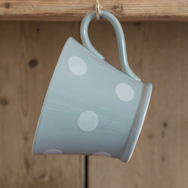 Blue White Spot Conical Mug