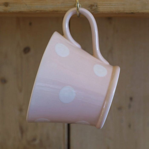 Pink White Spot Conical Mug