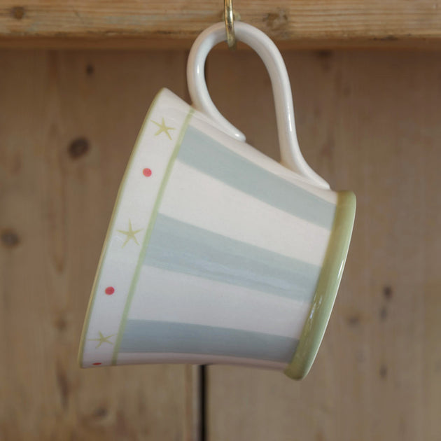 Blue Stripe Conical Mug