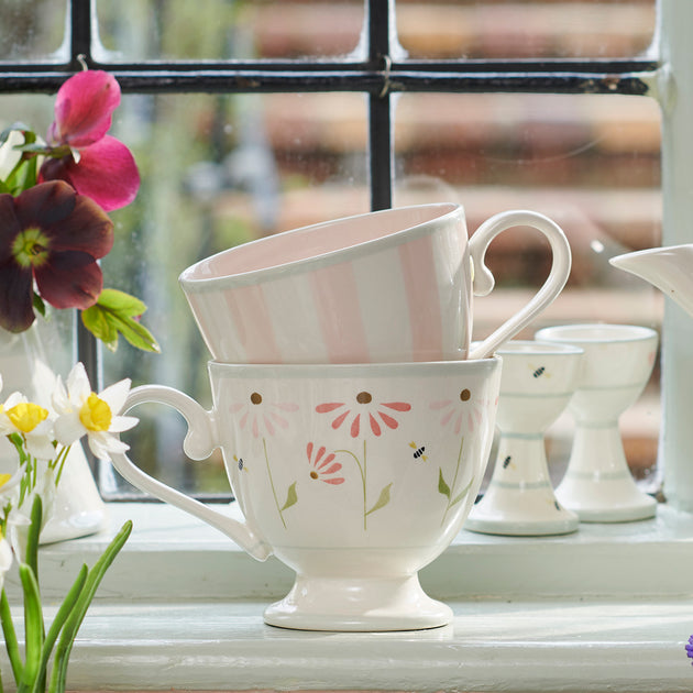 Pink Stripe Large Mug