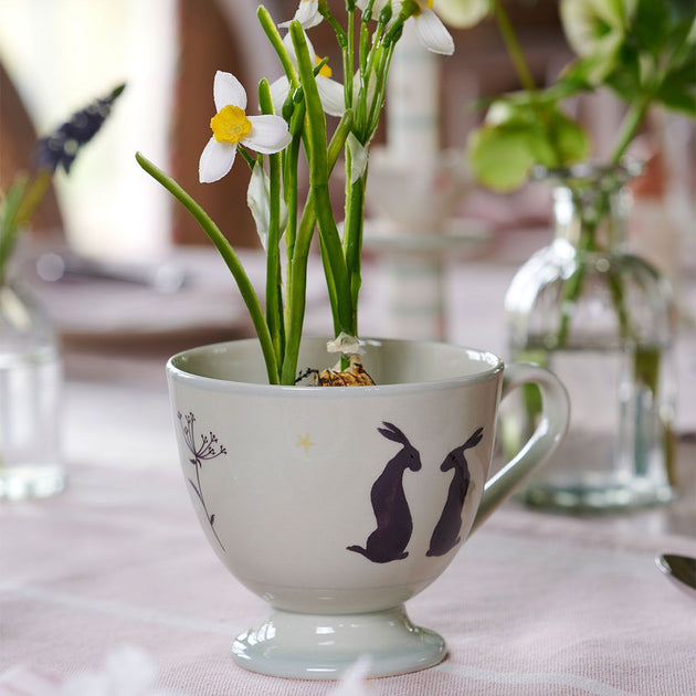 Sitting Hares Large Mug - Seconds