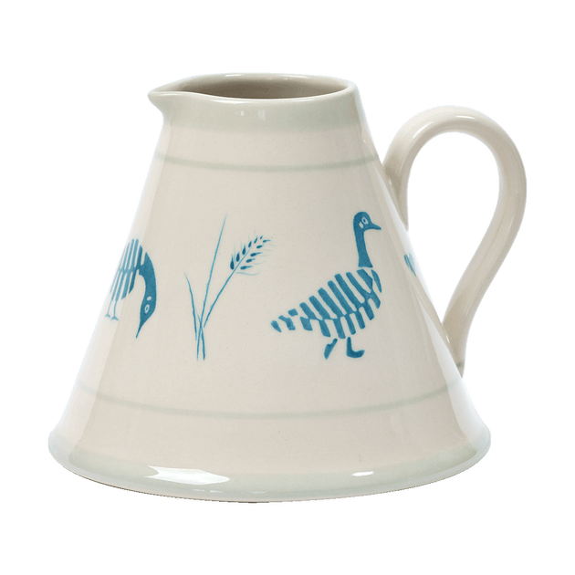 Indigo Geese in the Grass Baby Pitcher