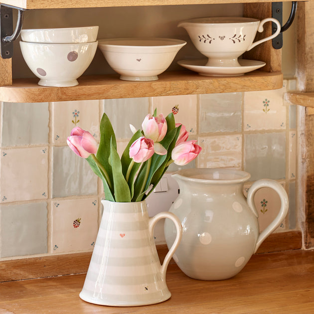 Blue White Spot Large Round Jug