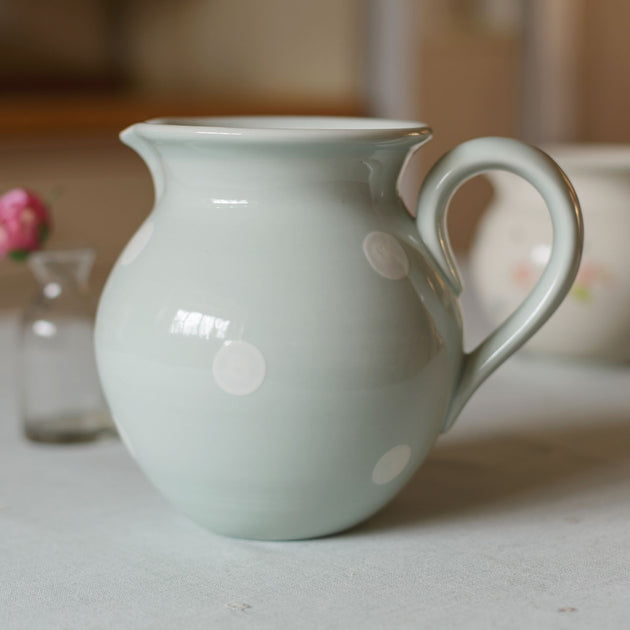 Blue White Spot Medium Round Jug