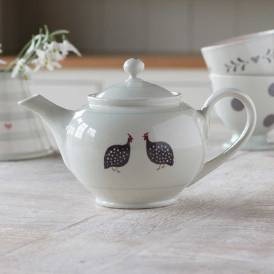 Guinea Fowl Round Teapot