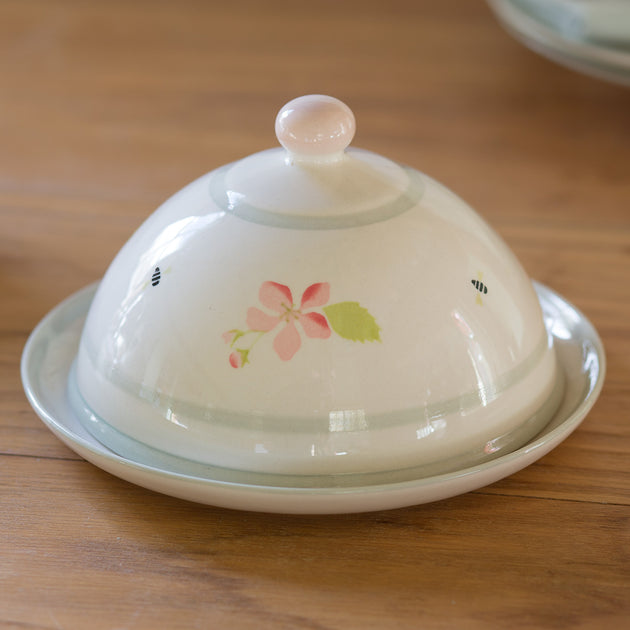 Apple Blossom Butter Dish