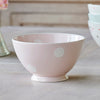 Pink White Spot French Bowl