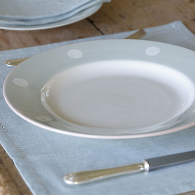 Blue White Spot Dinner Plate