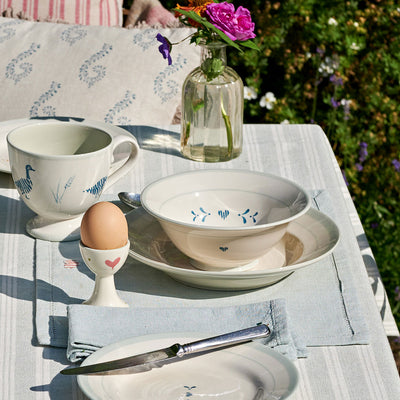 Indigo Blue Gustavian Pudding Bowl