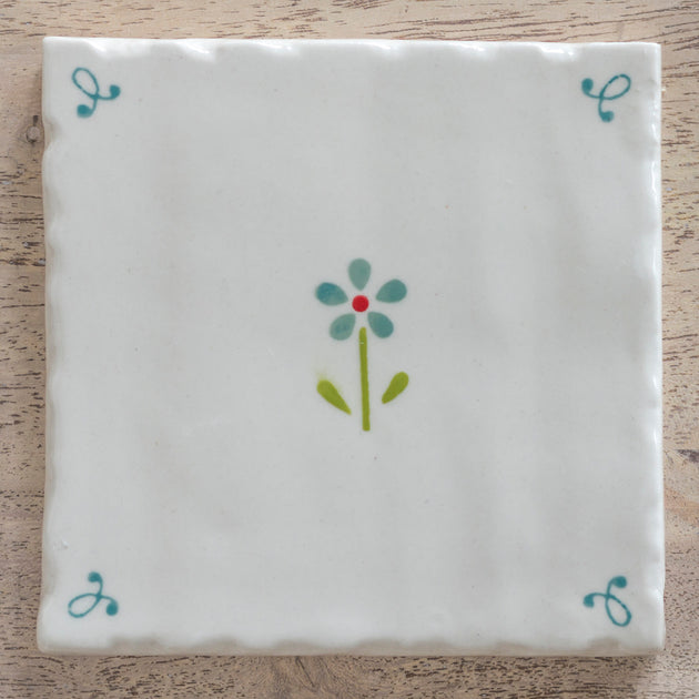 Blue Flowerbed Tile