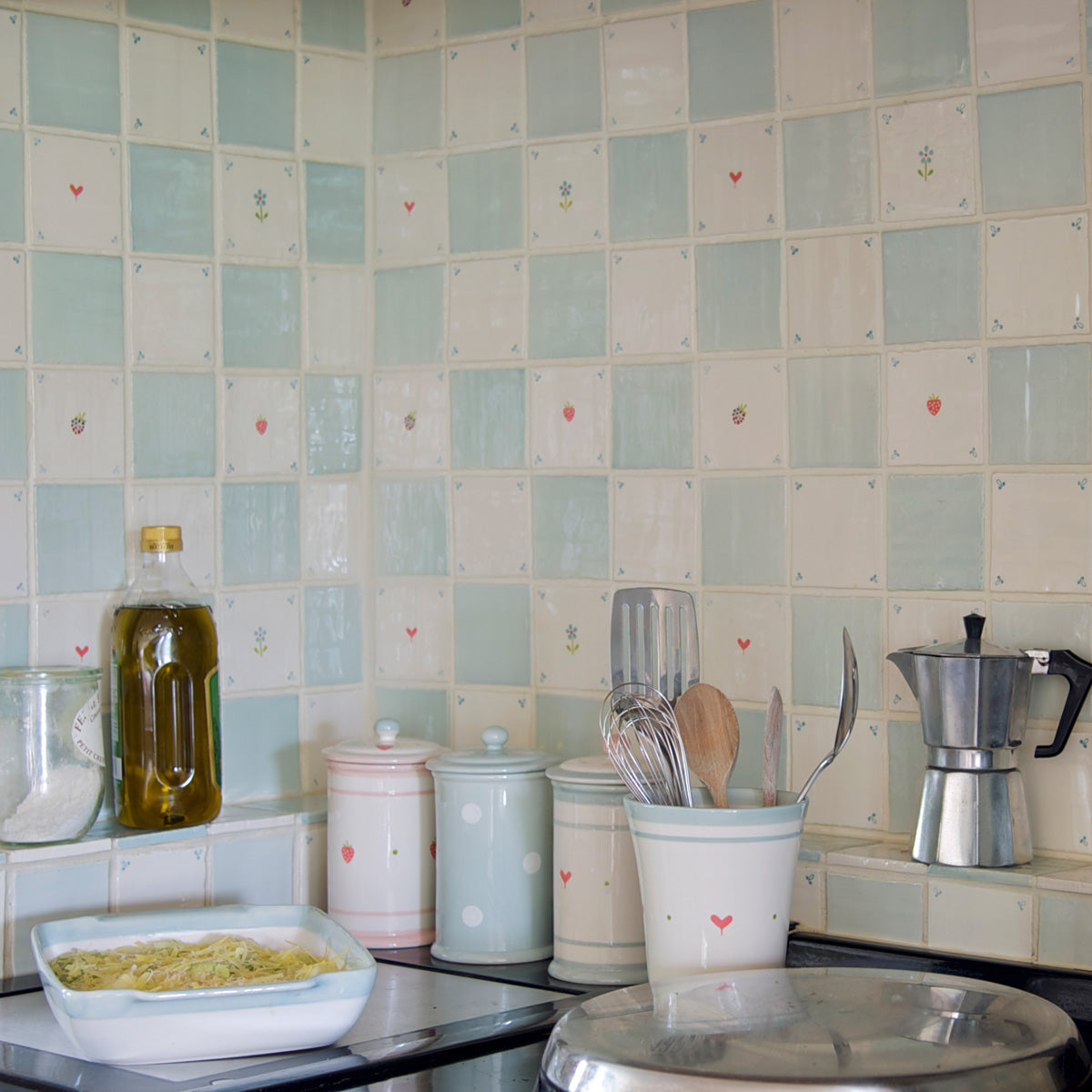 Blue Flowerbed Tile | Susie Watson Designs