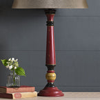 Painted Indian Red Jaipur Lamp Base - Slight Seconds