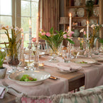 Pale Rose Oxford Stripe Table Runner