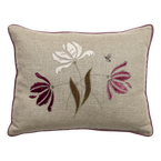 Parrot Tulips Rustic Linen Cushion