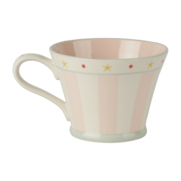 Pink Stripe Conical Mug