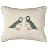 Embroidered Puffins Cushion