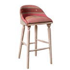 Pushkar Charcoal Kilim Upholstered Bar Stool