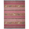 Hand-woven Wool Kilim - Pushkar Rose - Medium