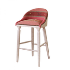 Pushkar Rose Kilim Upholstered Bar Stool