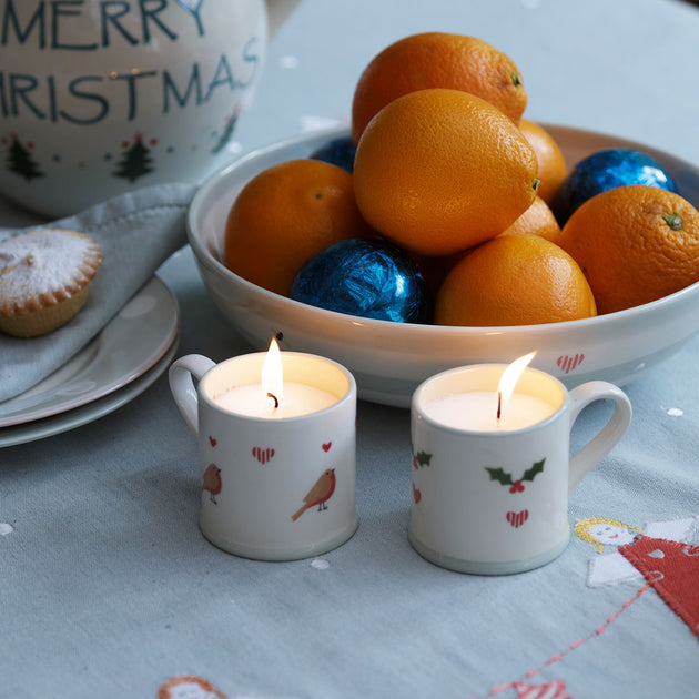 Christmas - Scented Candles in Espresso Mugs Gift Set