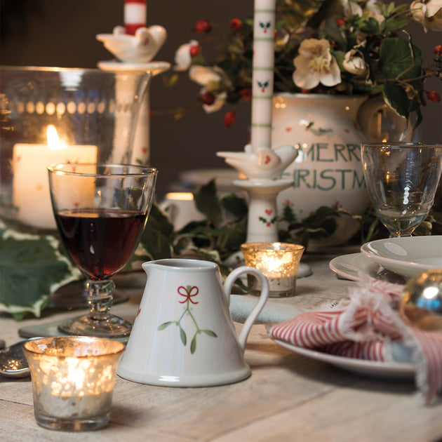 Christmas Mistletoe Mini Pitcher