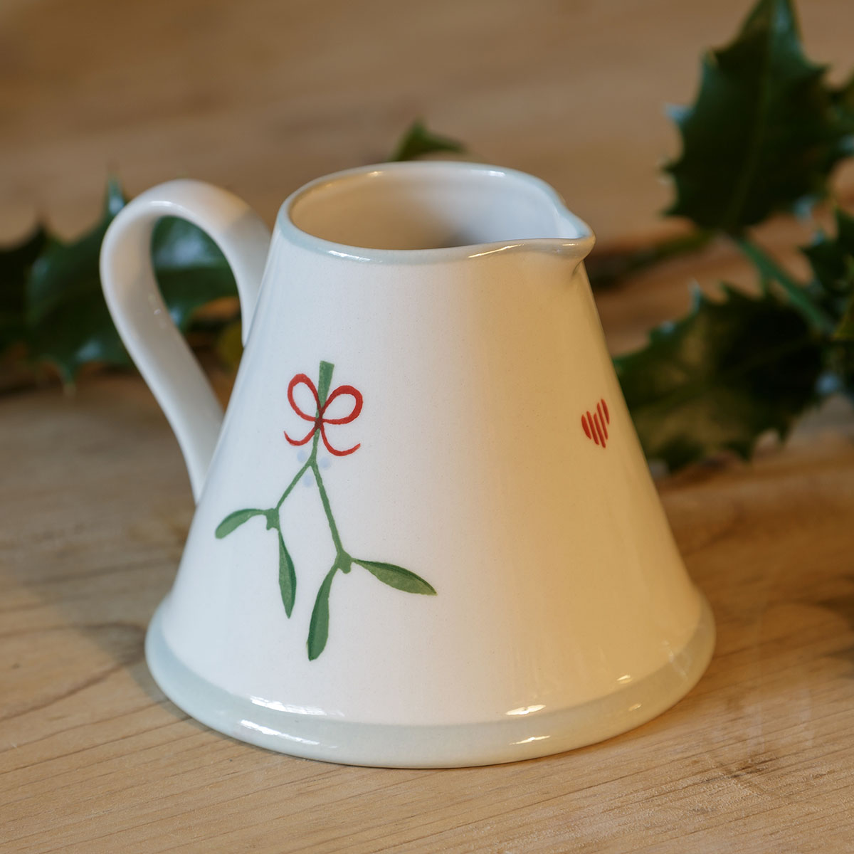Christmas Mistletoe Mini Pitcher | Susie Watson Designs