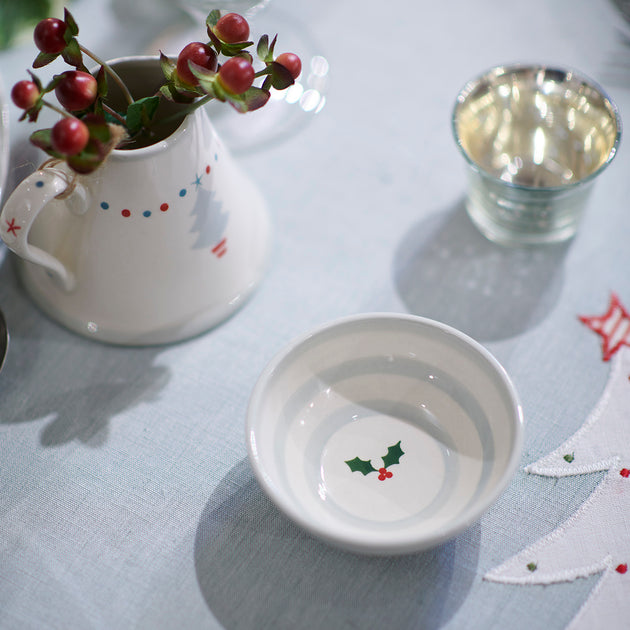 Christmas Holly Mini Bowl/Teabag Holder