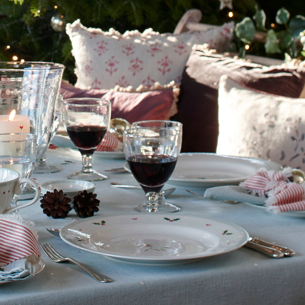 Christmas Holly & Hearts Side Plate