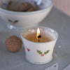 Christmas Holly Scented Candlepot