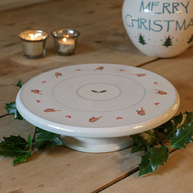 Christmas Robin Cake Stand