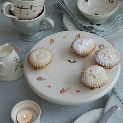 Christmas Robin Cake Stand