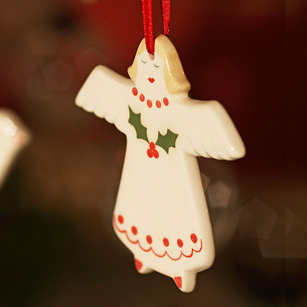 Holly Angel Christmas Decoration