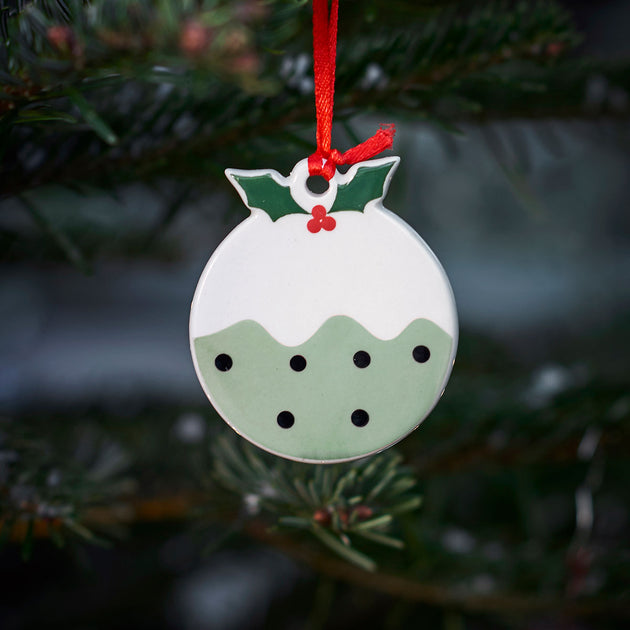 Duck Egg Christmas Pudding Decoration