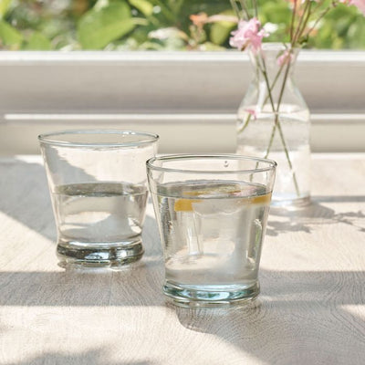 Hand-blown Clear Glass Tumbler