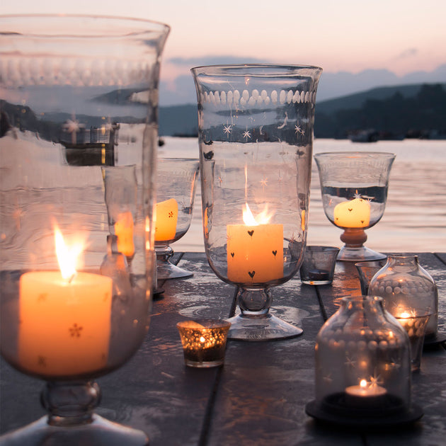 Domed Glass Candle Holder